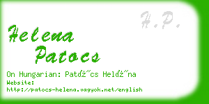helena patocs business card